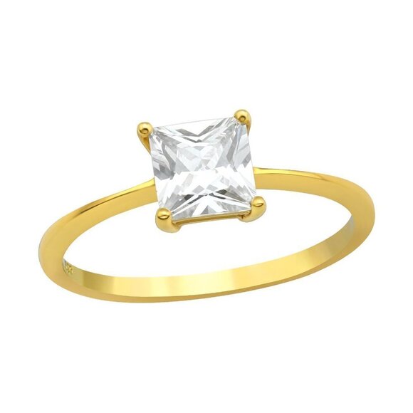 14k Yellow Gold Classic Diamond Ring - Picture 1 of 7